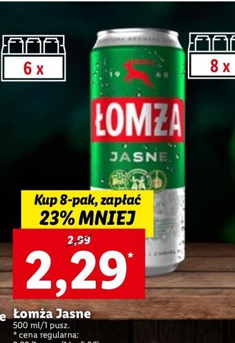 Lidl Piwo łomża jasne (dawniej export) oferta
