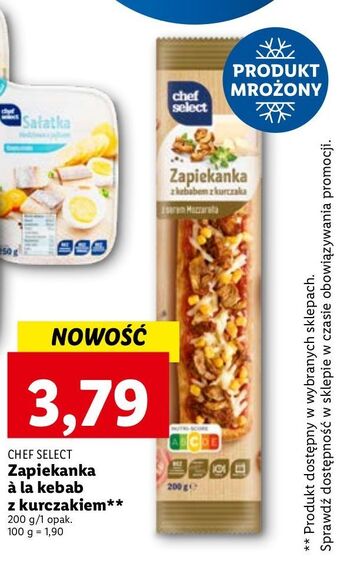 Lidl Zapiekanka z kebabem kurczaka chef select oferta