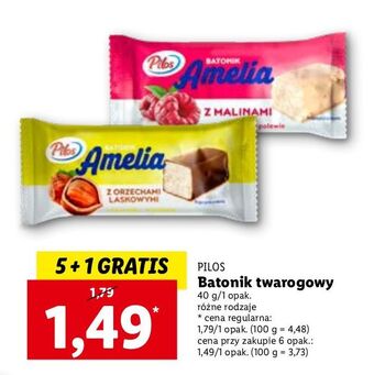 Lidl Baton twarogowy z malinami pilos amelia oferta