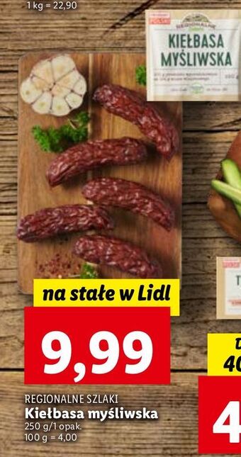 Lidl Kiełbasa mysliwska regionalne szlaki oferta