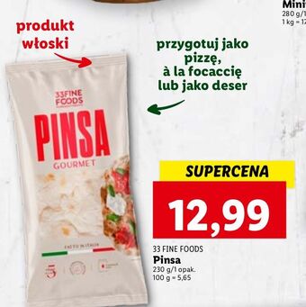 Lidl Pinsa 33 fine foods oferta