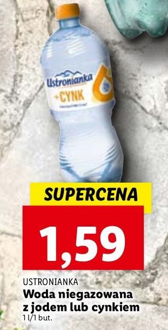 Lidl Woda lekko gazowana ustronianka z cynkiem oferta