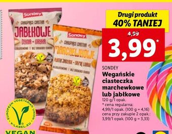 Lidl Ciastka wegańskie jabłkowe sondey oferta