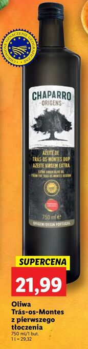 Lidl Oliwa z oliwek tras-os-montes chaparro oferta