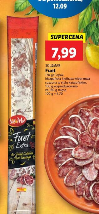 Lidl Kiełbasa fuet sol&mar oferta