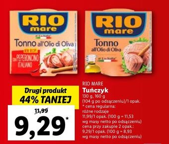 Lidl Tuńczyk kawałki w oliwie z oliwek rio mare oferta