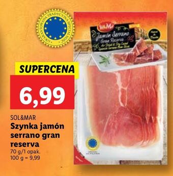 Lidl Szynka jamon serrano sol&mar oferta
