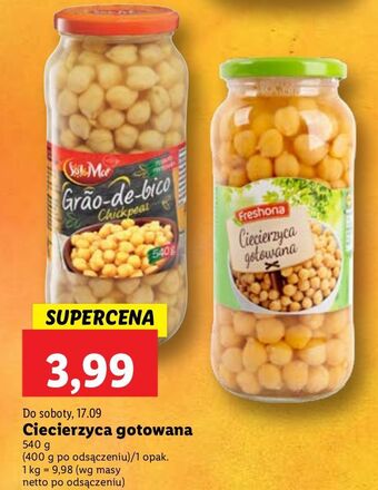 Lidl Ciecierzyca gotowana freshona oferta