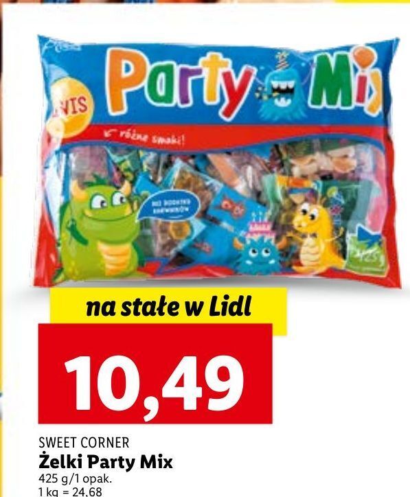 Promocja Żelki party mix sweet corner w Lidl