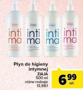 Carrefour Kremowy płyn do higieny intymnej z kwasem hialuronowym ziaja intima oferta