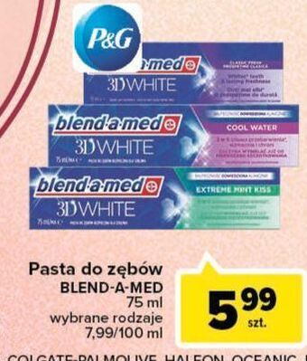 Carrefour Pasta do zębów extreme mint kiss blend-a-med 3d white oferta