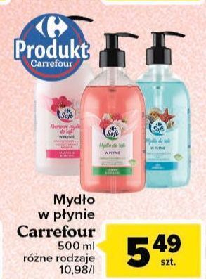 Carrefour Mydło w płynie jasmin & rose oil carrefour soft oferta