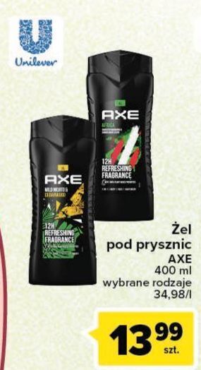 Carrefour Żel pdo prysznic axe wild green moijto & cedarwood oferta