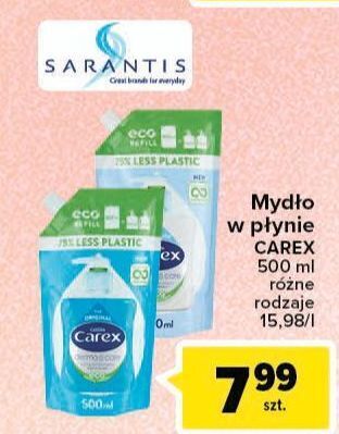 Carrefour Mydło w płynie - zapas carex moisture plus oferta