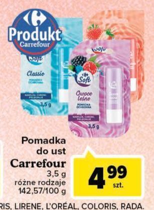 Carrefour Pomadka do ust truskawkowa carrefour oferta