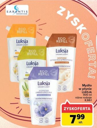 Carrefour Mydło w płynie jasmine & vanilla luksja creamy soft oferta