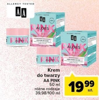 Carrefour Krem-maska regenerująca na noc aa aloes pink oferta
