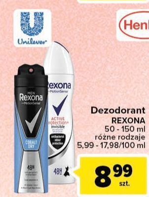 Carrefour Dezodorant invisible rexona active protection+ oferta