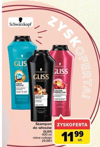 Carrefour Szampon do włosów farbowanych gliss kur colour perfector oferta