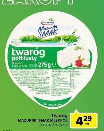 Carrefour Express Twaróg półtłusty mazurski smak oferta