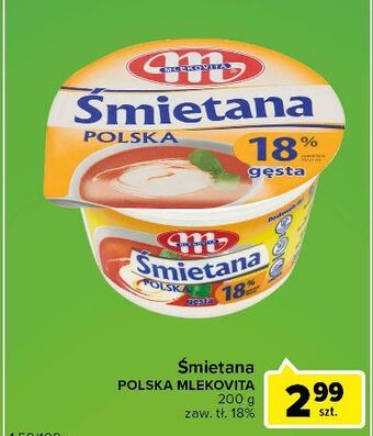 Carrefour Express Śmietana polska 18 % mlekovita oferta