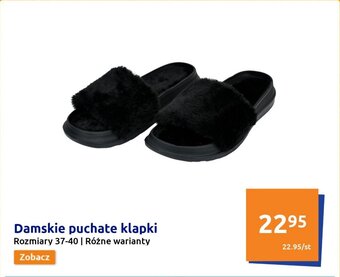 Action Damskie puchate klapki oferta