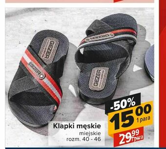 Carrefour Klapki męskie oferta
