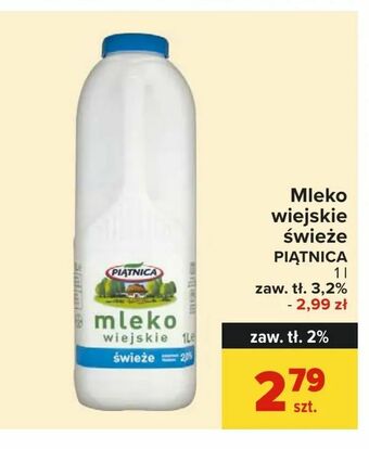 Carrefour Mleko wiejskie świeże oferta