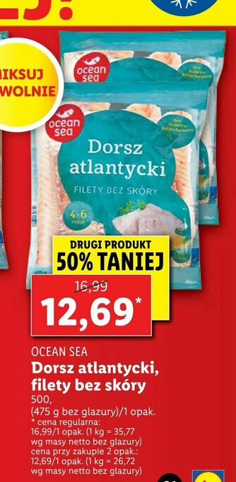 Lidl Dorsz atlantycki, filety bez skóry oferta