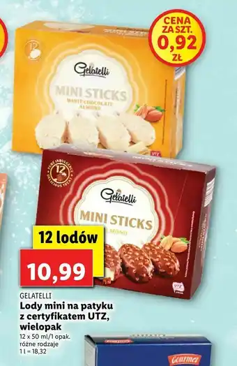 Lidl Lody mini na patyku z certyfikatem UTZ, wielopak oferta