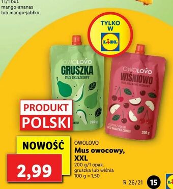 Lidl Mus owocowy, Xxl oferta