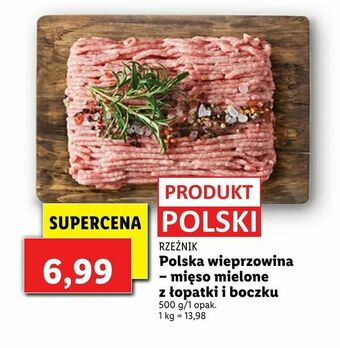 Lidl Polska wieprzowina - mięso mielone z łopatki i boczku oferta