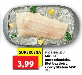 Lidl Miruna nowozelandzka, filet bez skóry, z certyfikatem MSC oferta
