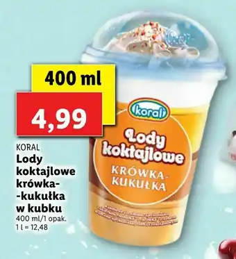 Lidl Lody koktajlowe krówka-kukułka w kubku oferta