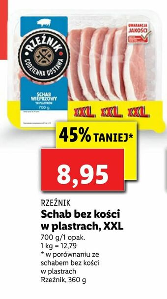 Lidl Schab bez kości w plastrach, XXL oferta