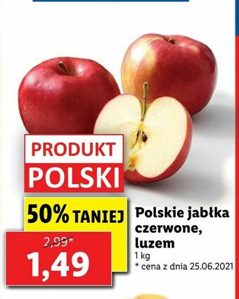 Lidl Polskie jabłka czerwone, luzem oferta