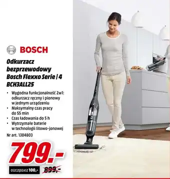 Media Markt Odkurzacz bezprzewodowy Bosch Flexxo Serie/4 BCH3ALL25 oferta