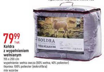 E.Leclerc Kołdra z wypełnieniem wełnianym wym. 155 x 200 cm oferta