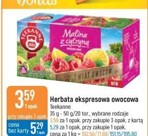 E.Leclerc Herbata malina z cytryną teekanne world of fruits oferta