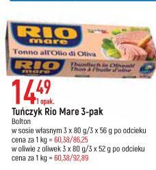 E.Leclerc Tuńczyk kawałki w sosie własnym rio mare oferta