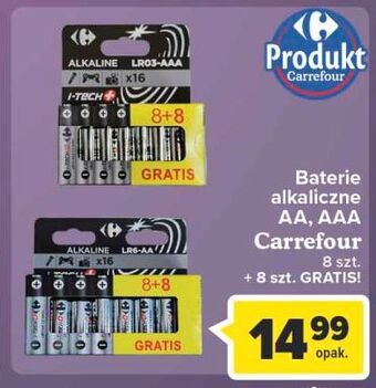 Carrefour Baterie alkaliczne aaa carrefour oferta