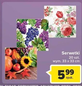 Carrefour Serwetki 33 x cm oferta