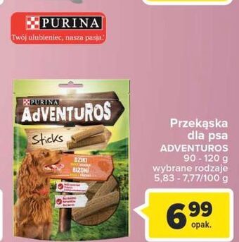 Carrefour Sticks o smaku dzika purina adventuros oferta