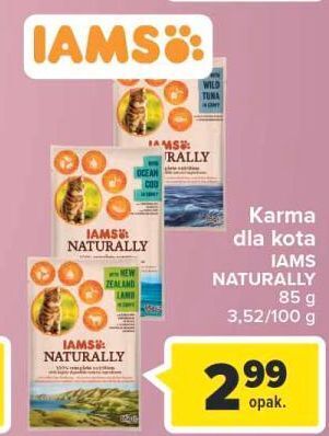 Carrefour Karma dla kota z dzikiem tuńczykiem w sosie iams naturally oferta
