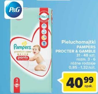 Carrefour Pieluchy midi 3 pampers premium care pants oferta