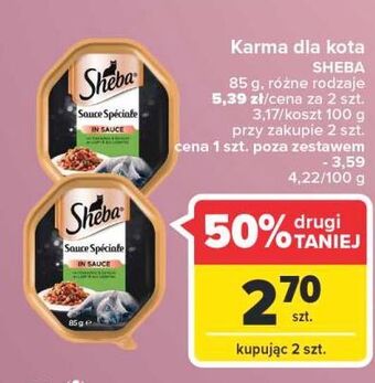 Carrefour Karma dla kotów z królikiem i warzywami sheba sauce speciale oferta