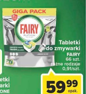 Carrefour Tabletki do zmywarek lemon fairy platinum oferta
