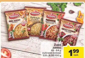Carrefour Zupa pomidorowa z kawałkami pomidorów i natką pietruszki amino oferta