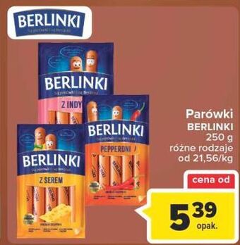 Carrefour Parówki z serem morliny berlinki oferta