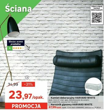 Leroy Merlin Kamień dekoracyjny HARVARD WHITE oferta